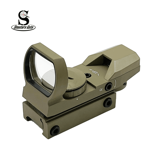 Tactical 4 Reticle Red Dot Open Reflex Sight RED/GREEN - TAN
