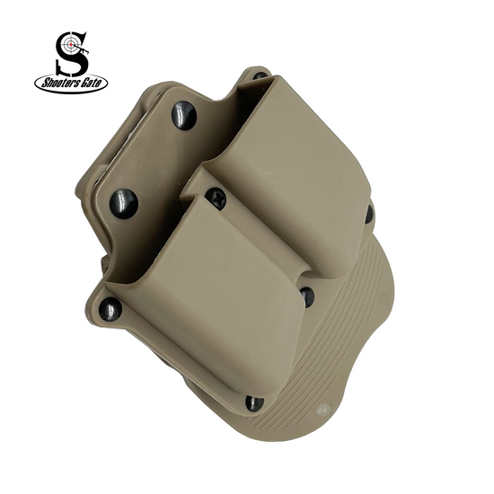 Shooters Gate Universal Single Stack 9mm, .38 cal, .40 cal Dual Magazine Paddle Holster/17899-U