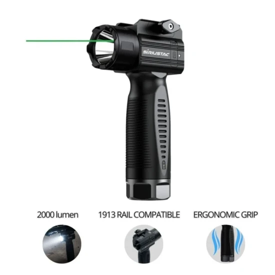 Shooters Gate VGC Rechargeable  1600Lumen  Foregrip Light w/ Green Laser