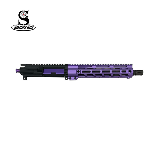 AR-15 300 Blackout Assembled Pistol Upper, 10.5" Parkerized Heavy Barrel 1 8 Twist, Pistol Length G, Purple