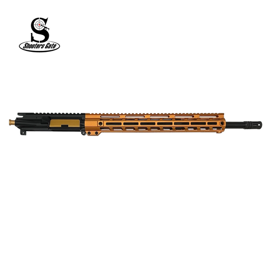 AR-15 6.5 Grendel Assembled Rifle Upper, 18" Parkerized Barrel 1 8 Twist, Mid-length gas system, 15, Orange