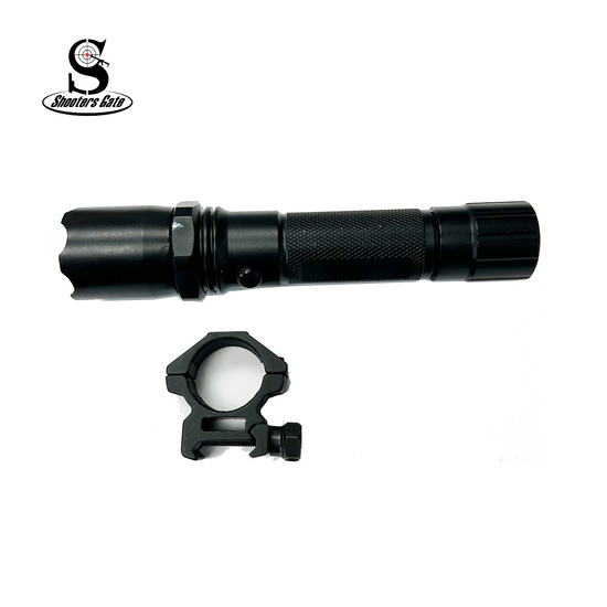 Shooter Gate Tactical LED Flashlight, Green color light with Mount, FL-201415