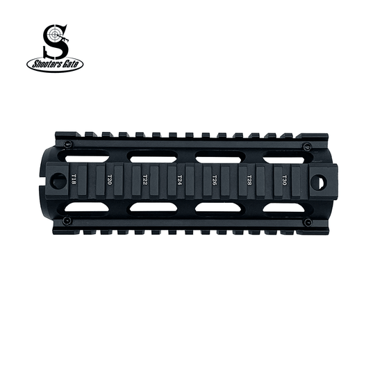 7" BLACK AR-15 2 PIECE DROP IN HANDGUARD QUAD RAIL