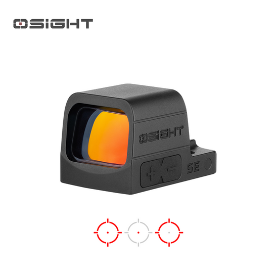 Osight SE Enclosed Optic with RMSc Footprint and Replaceable Battery, RED Circle-Dot