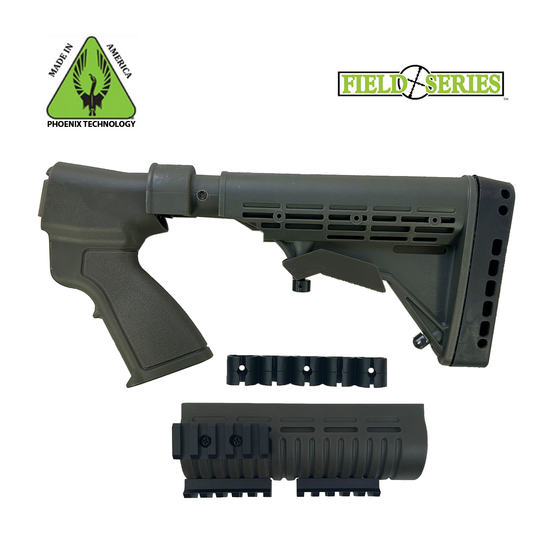 Phoenix Field Series Pistol Grip Tactical Buttstock for Remington 870 - ODG - 20 Gauge With Tactical Forend