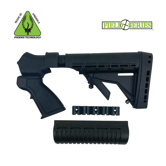 Phoenix Field Series Tactical Recoil Reduction Stock For Winchester 1200, 1300 - Black - 12 Gauge With Standard Forend