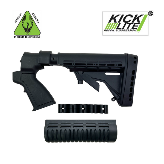 KickLite ® Tactical Recoil Reduction Stock Mossberg® – Black – 12 Gauge with Standard Forend