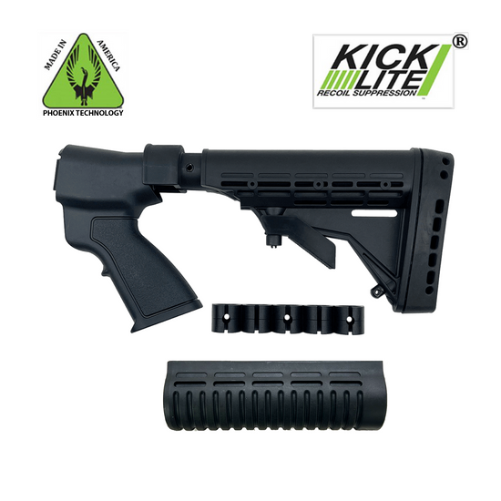 KickLite® Tactical Recoil Reduction Pistol Grip Stock Remington 870® – Black – 20 Gauge with Standard Forend