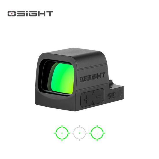 Osight SE Enclosed Optic with RMSc Footprint and Replaceable Battery, Green Circle-Dot