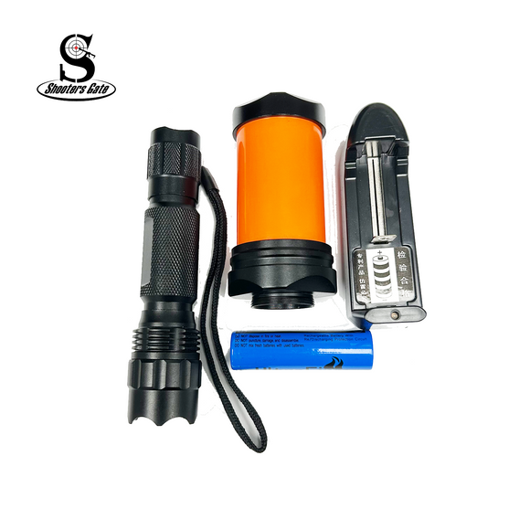 Shooter Gate Tactical LED Flashlight with Orange cover, 201422