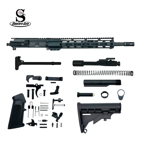 AR-15 5.56 Nato 14.5″ Pistol Upper Complete Build Kits (Assembled Black Barrel Upper)