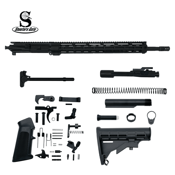 AR-15 5.56 Nato 20″ Rifle Upper 17″ Rail Complete Build Kits (Assembled Black Heavy Barrel Upper)