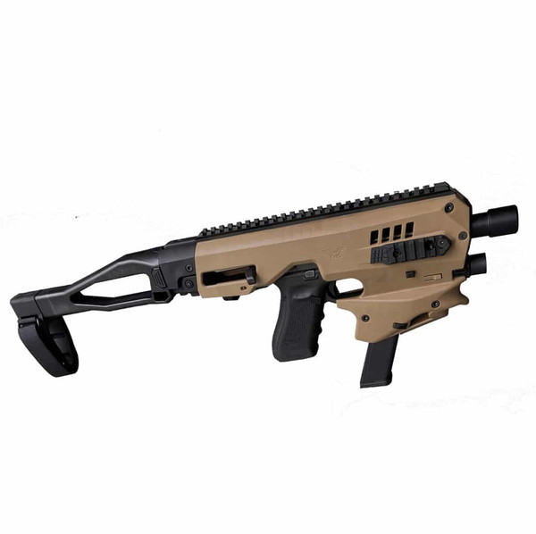 CAA Micro Conversion Kit 2.0 For Glock 17/19/19x/22/23/25/31/32/45 | Long Stabilizer Brace – FDE – Tan