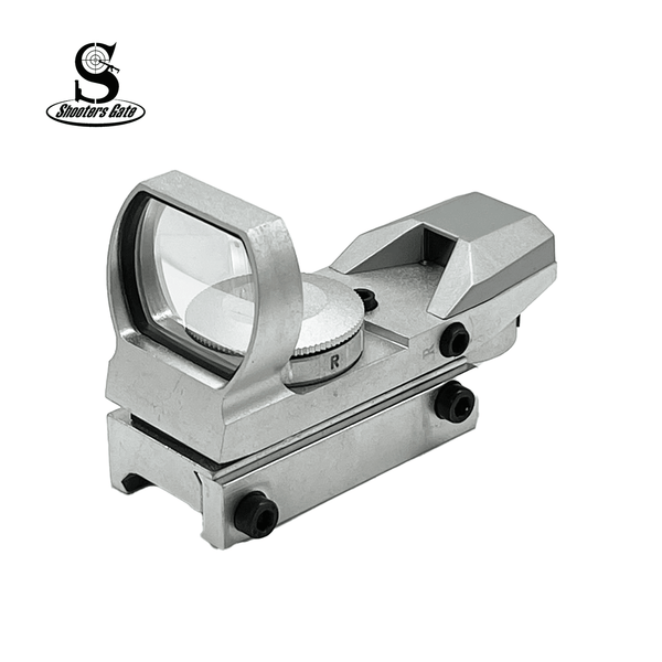 Tactical 4 Reticle Red Dot Open Reflex Sight RED/GREEN – SILVER