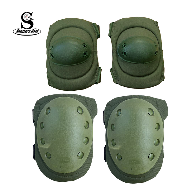 Tactical Combat Knee & Elbow Protective Pads Set, Green Tactical Combat Knee & Elbow Protective Pads Set, Green