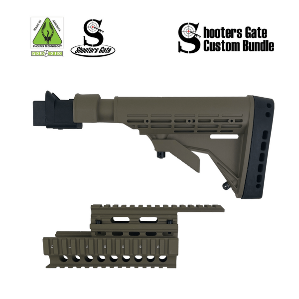 Phoenix Field Series Tactical Recoil Buttstock For AK 47 – FDE – AK47 Stock with Forend