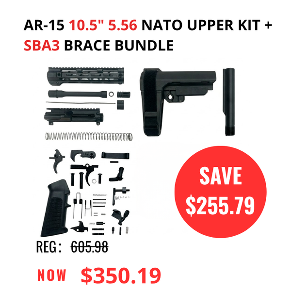 AR-10.5" 5.56 NATO PISTOL UPPER + SB TACTICAL SBA3