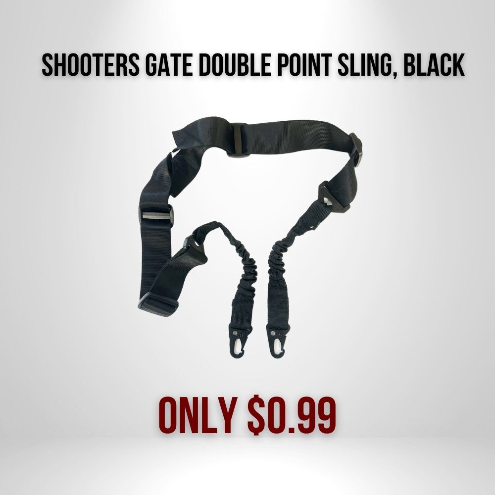 Shooters Gate Double Point Sling, Black