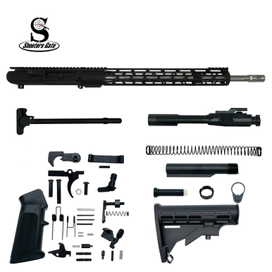 AR-10 .308 20 inch Rifle Upper 17 inch Rail Complete Build Kits (Assembled S.S Barrel Upper) – Black