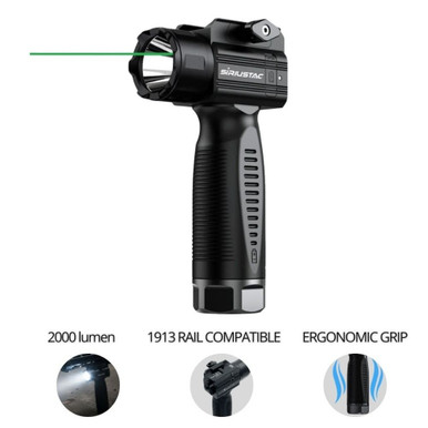 Shooters Gate VGC Rechargeable  1600Lumen  Foregrip Light w/ Green Laser