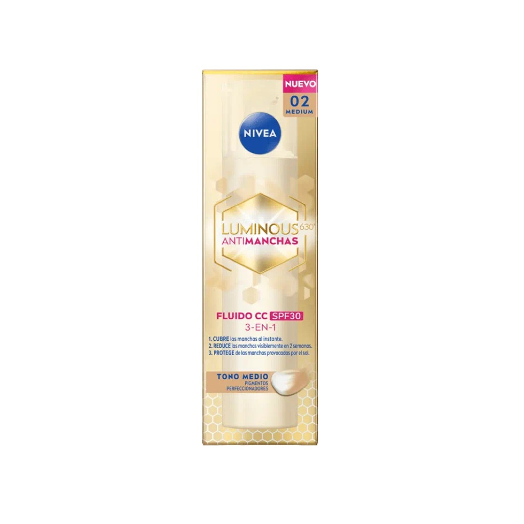 Nivea Luminous630 CC FP30 Fluid 3 in 1 Medium Tone 40 ml