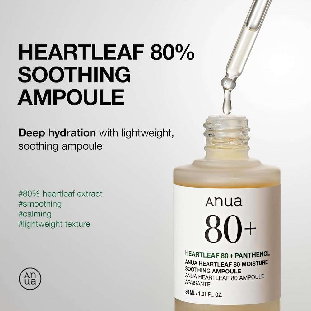 ANUA Heartleaf Beruhigungs-Ampulle – Mit 80% Houttuynia Cordata – 30 Ml