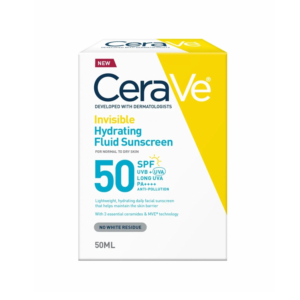 CeraVe Invisible Hydrating Fluid Sunscreen SPF50 50 ml