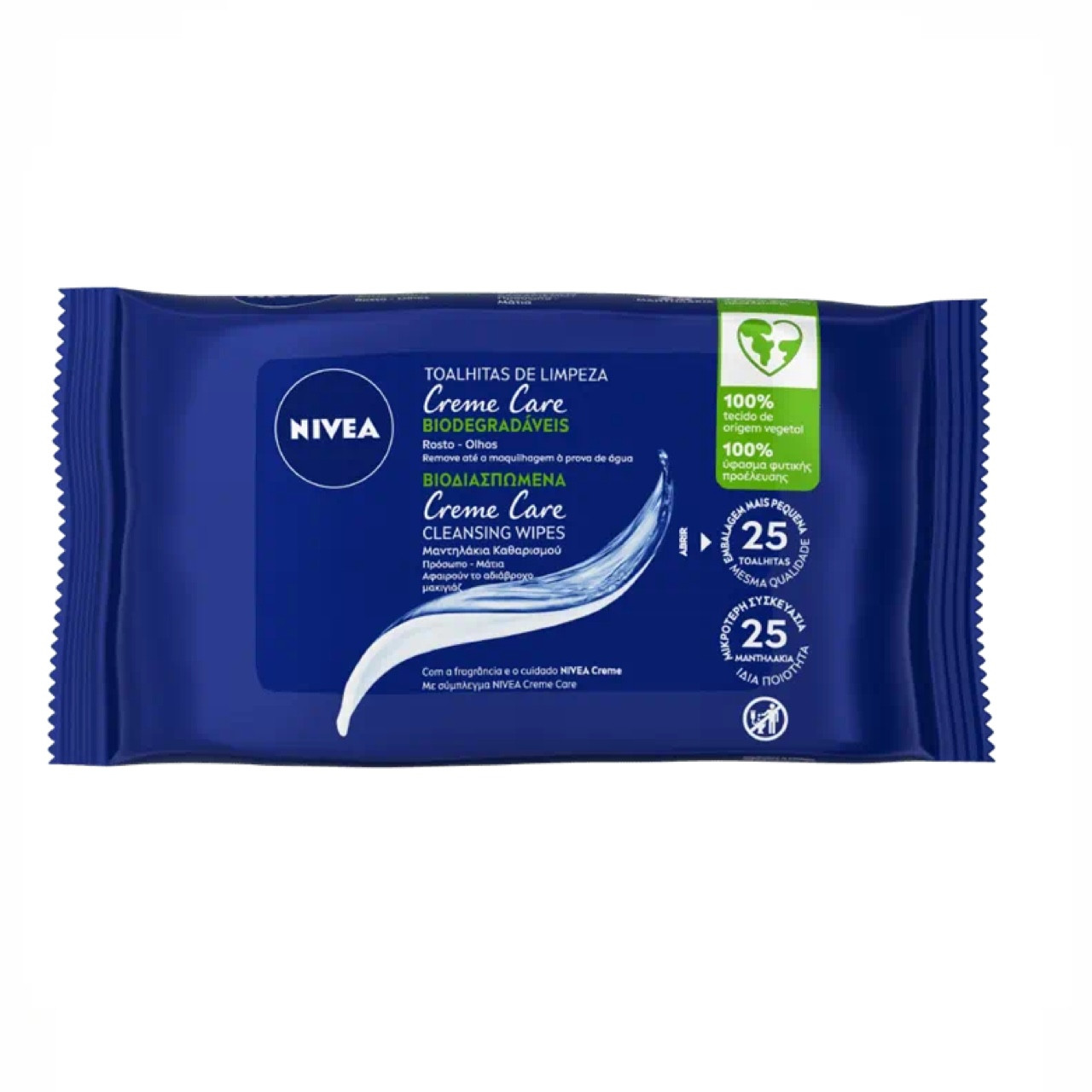 Nivea Cream Care Biodegradable Cleansing Wipes 25 units