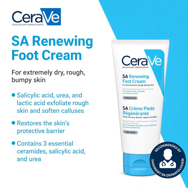 CeraVe SA Renewing Foot Cream 88ml