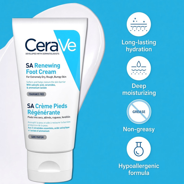 CeraVe SA Renewing Foot Cream 88ml