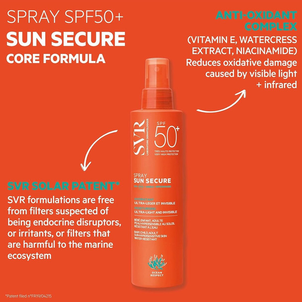 SVR Sun Secure Spray SPF50+ 200 ml