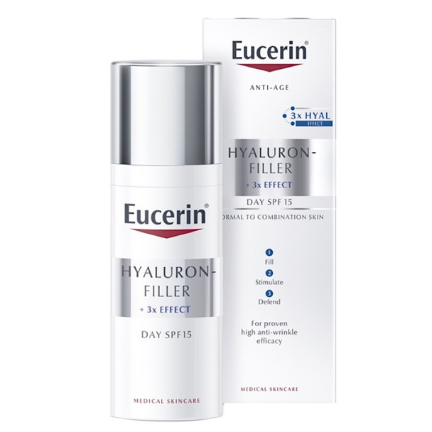 Eucerin Hyaluron-Filler 3x Effect Day Cream Combination Skin SPF15 50ml