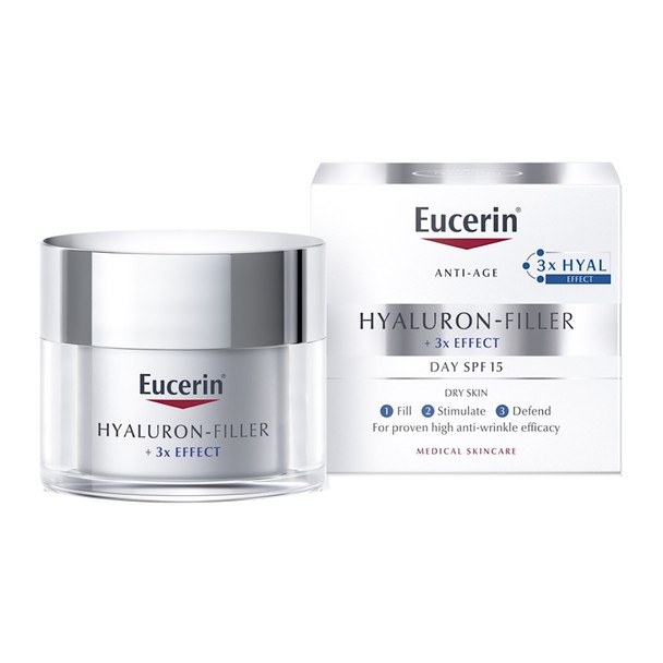 Eucerin Hyaluron-Filler 3x Effect Day Cream for Dry Skin SPF15 50ml