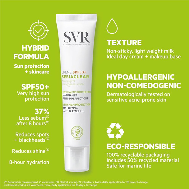 SVR Sebiaclear Cream SPF50+ 40ml