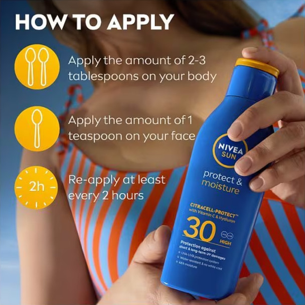 Nivea Sun Lotion Protect & Moisture SPF30 200 ml