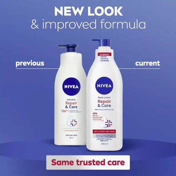 Nivea Body Milk Repairs and Cares with Dispenser 400 ml