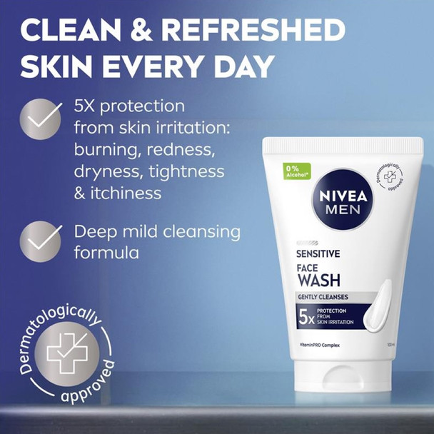 Nivea Men Sensitive Cleansing Gel 100 ml