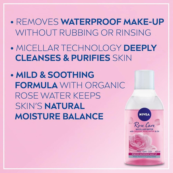 Nivea Rose Care Micellar Water with Oil and Rose Water 400 ml