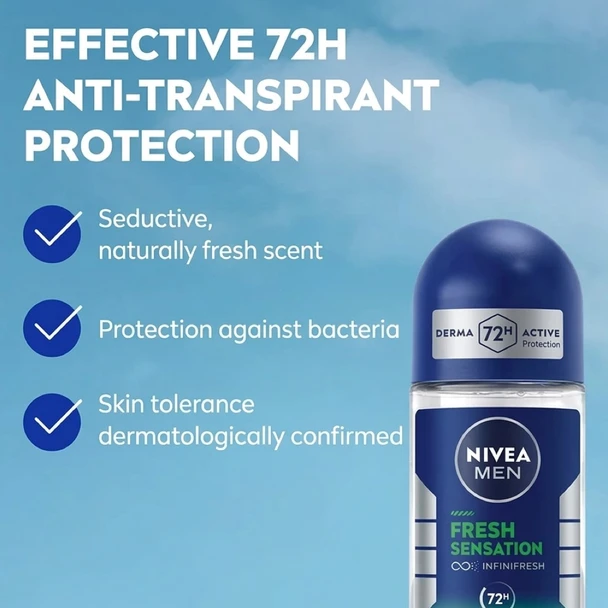 Nivea Men Fresh Sensation Roll-On Deodorant 50 ml
