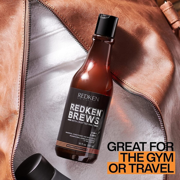 Redken Brews 3-in-1 Shampoo, Conditioner and Body Wash 300ml