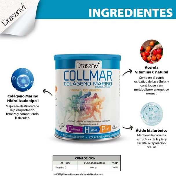 Collmar Original Hydrolyzed Marine Collagen + Vitamina C 275 gr