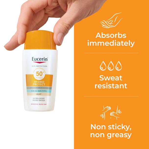 Eucerin Sun Hydro Protect Fluid SPF50+ Tinted Light 50 ml