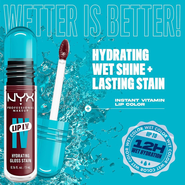 NYX Lip I.V. Hydrating Lip Gloss Stain Mauve N Moist 5 ml