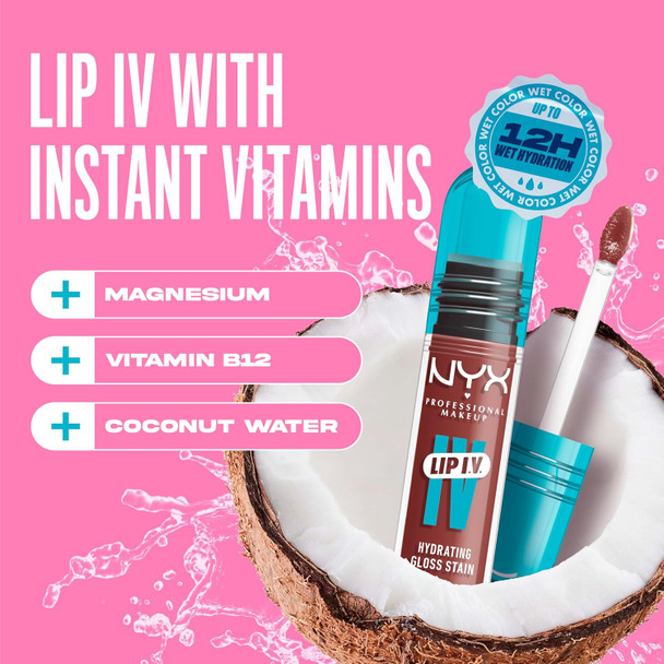 NYX Lip I.V. Hydrating Lip Gloss Stain Hydra-Honey 5 ml