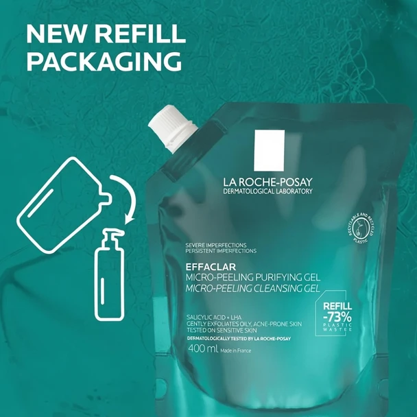 La Roche Posay Effaclar Micro-Peeling Purifying Gel Refill 400 ml