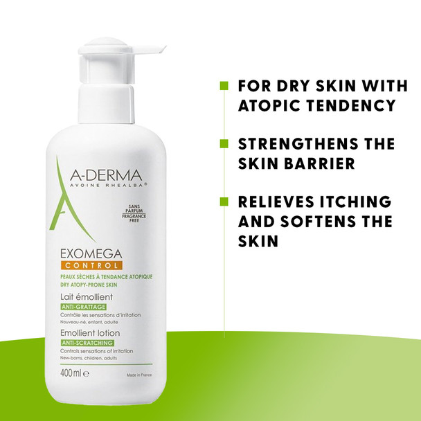 A-Derma Exomega Control Emollient Lotion 400ml