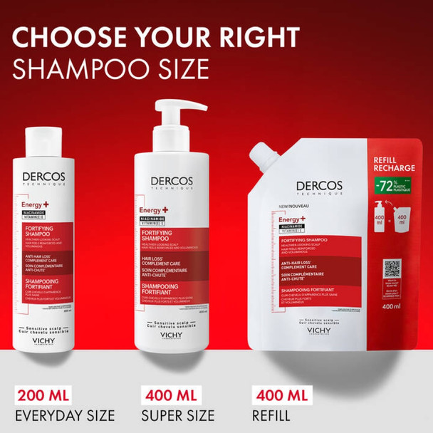 Vichy Dercos Energy+ Stimulating Shampoo 400 ml