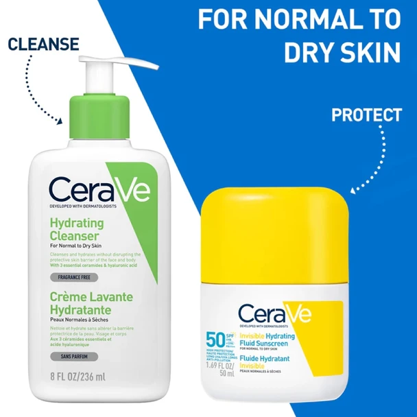CeraVe Invisible Hydrating Fluid Sunscreen SPF50 50 ml