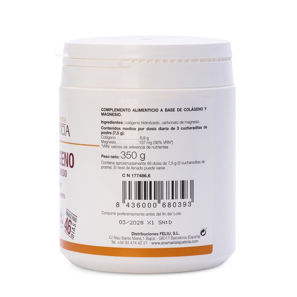 Ana Maria Lajusticia Collagen with Magnesium Neutral Taste 350g