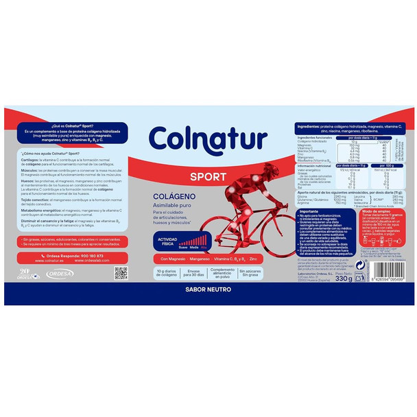 Colnatur Sport Neutral Flavor 330g